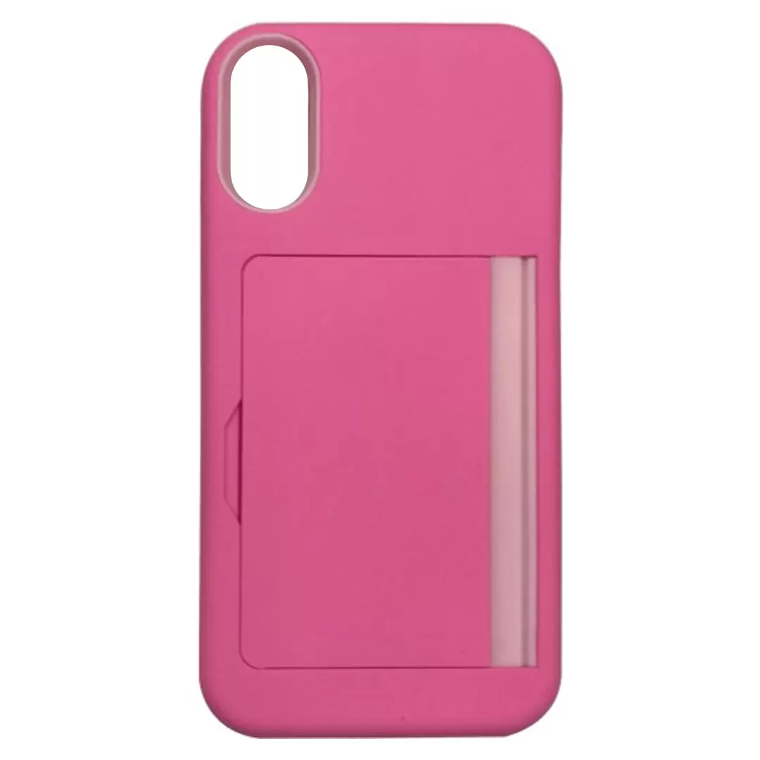 iPhone XR Credit Card Case Pink